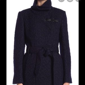 NWT Cole haan high neck wool blend coat